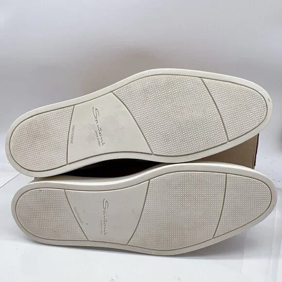 Santoni Mens Bankable Sneaker MonkStrap Double Buckle Brown Leather US 11.5
